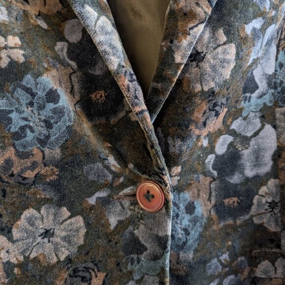 Vintage Rouie Floral Velour Blazer - Picture 3 of 8